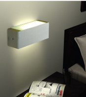Aluminum Glass White Hotel Guest Room Wall Lights (MB8645SA-SR)