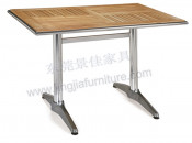 Aluminum Long Outdoor Wood Garden Leisure Dining Dinner Table (JJ-TS12)