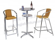 Aluminum Metal Restaurant Outdoor Rattan Wicker Hotel Bar Chair (JJ-AR04)