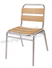 Aluminum Wood Leisure Outdoor Garden Dining Chair (JJ-AW07)