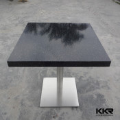 Anti-Pollution Acrylic Solid Surface Black Table Top for Hotel Furniture