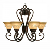 Archaized Bronze 6 Arm Glass Chandelier CH-850-5041x6