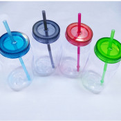 BPA Free 20 Oz Plastic Mason Jar with Handle Dn -102