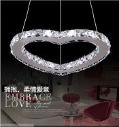 Bling Heart Shape LED Crystal Light for Wedding Decoration