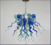 Blowing Rainbow Glass Pendant Lamp