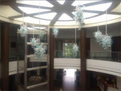 Blue Glass Chandelier Lighting for Home Hotel Decoration