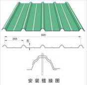 Bright Green Yx28-205-820 Roofing Sheet for House