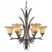 Chandelier / Steel Antique Chandelier with Glass Shade CH-850-5009X6