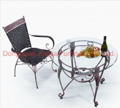 Cheap Iron Cane Wicker Metal Bistro Restaurant Table (JJ-S425&566)