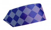 Checkered Ties Silk and Polyester Woven