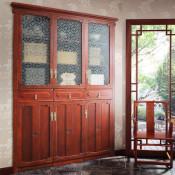 Chinese Style Built- in Solid Wood Book Cabinet (SG01460)