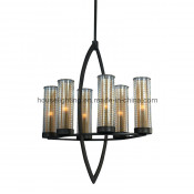 Classic 6 Arm Chandelier with Archaized Glass CH-850-5064x6