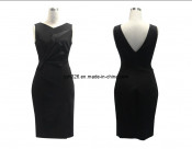 Classic Elegant Black Dress Sexy Short Slim Dress for Women