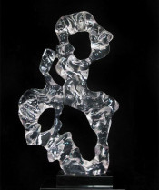 Clear Abstract Resin Work of Art