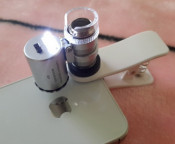 Clip-On 60X Zoom Microscope Lens For Smartphones & Tablet Reader