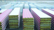 Color Sheet Rockwool Sandwich Panel for Country House/Cottage