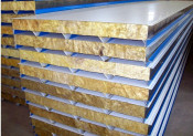 Color Steel Sheet Rockwool Sandwich Wall Panel for Mobile House
