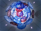 Colorful Blown Glass Plates Pendant Lamp for Hotel Decoration
