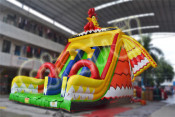 Colorful Inflatable Rooster Slidefor Chsl470