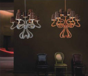 Country Style Copper Fabric Hotel Pendant Lamp (MD7018-6+3)