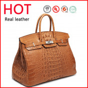 Crocodile Pattern Cow Leather Handbags OEM Designer Lady Handbag (N914)