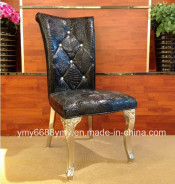 Crystal Button Decorated Dining Banquet Chair