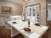 Custom Melamine Board Dinner Table (CZ11105)