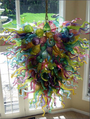 Decorated Hand Blown Glass Chandelier Lighting for Home