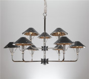 Decoration Iron Chandelier Lamp with Leather Shade (SL2077-6+3)