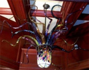 Decorative Colored Glass Flower Chandelier for Hotel Home