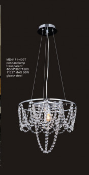 Decorative Transprarent Glass Steel Chandelier Pendant Lighting (MD4171-400T)
