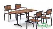 Dinner Hotel Wood Aluminium Dining Patio Outdoor Garden Set (JT-503)
