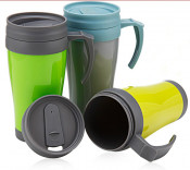 Double Wall Plastic Travel Mug, Auto Mug, Thermal Mug
