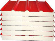 Easy Install Twill Weave Red Color Steel Sandwich Panel