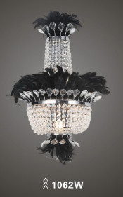 Elegance Carbon Steel Crystal Feather Decorative Hotel Wall Lamp (1062W)