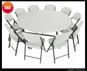 Elegant 6 Foot Round Table Folding Table Chair Set (SY-183ZY)