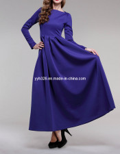 Elegant New Design Ladies Fashion Nice Autumn Simple Long Dress Evening Dress Wholesale