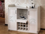 Fashion PVC Wood Wine Cabinet (CG11119A120)