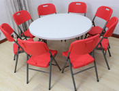 Folding Plastic Round Restaurant Dining Meeting Wedding Table (SY-122Y)