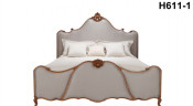 French Antique Romantic Double King Size Bed for Bedroom (H-611-1)