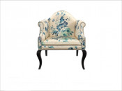 French Coffee Shop Furniture Antique Fabric Armrest Chair (G536B)
