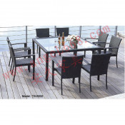 Garden Rattan Dining Outdoor Modern Leisure Table for Patio
