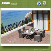 Garden Rattan Dining Table Set Outdoor Dining Table and Chair