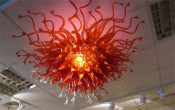 Glass Chandelier LED Hanging Pendant Light