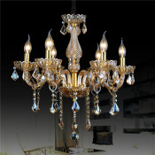 Gorgeous Gold Decorative Modern European Crystal Candle Chandelier