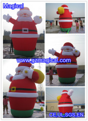 Greeting Inflatable Santa Claus with Happy Smile (MIC-398)