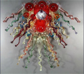 Hand Blown Glass Bedroom LED Chandelier Art