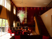 Hand Blown Glass Lighted Chandelier