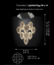 Hanging Crystal LED Lighting Chandelier Lamp (EM9120)