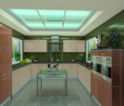High Gloss UV MDF Ready Made Kitchen Cabinets